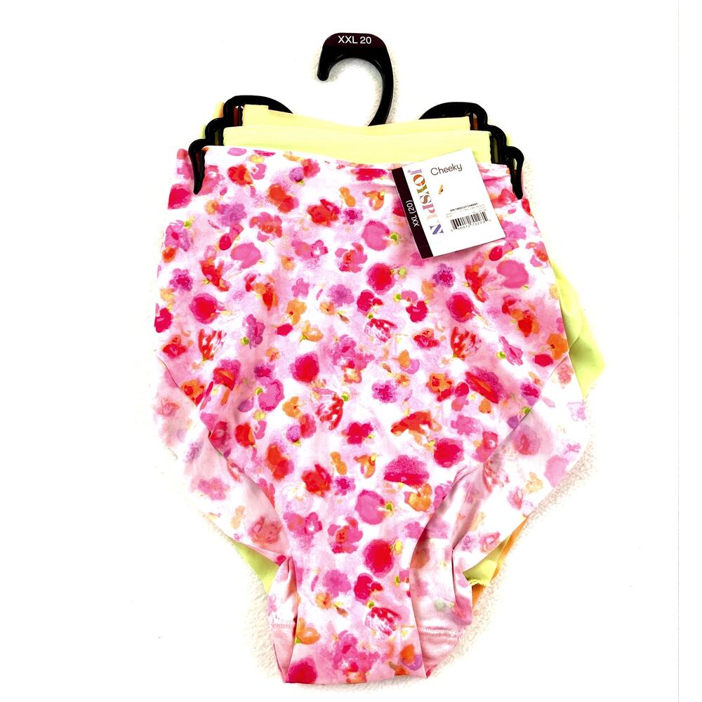 Panties, Cheeky, Joyspun 3/PK Assorted Colors Size 2XL/20 NWT